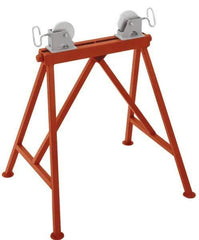 Ridgid - 1/4" to 36" Pipe Capacity, Adjustable Pipe Stand with 2 Adjustable Rollers - 2,500 Lb Capacity - Caliber Tooling