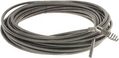 Ridgid - 5/16" x 50' Drain Cleaning Machine Cable - Drophead, 3/4" to 1-1/2" Pipe, Use with Models K39, K40 & K50 - Caliber Tooling