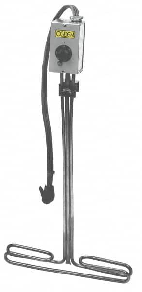 Made in USA - 120 Volt, 1 Phase, 1,000 Watt, T Type Sink Sanitizer Heater - 26" Leg Length - Caliber Tooling