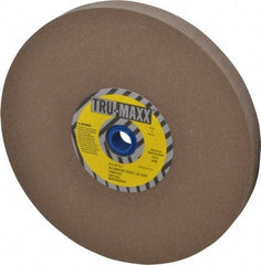 Tru-Maxx - 120 Grit Aluminum Oxide Bench & Pedestal Grinding Wheel - 8" Diam x 1" Hole x 3/4" Thick, 3600 Max RPM, O Hardness, Fine Grade , Vitrified Bond - Caliber Tooling