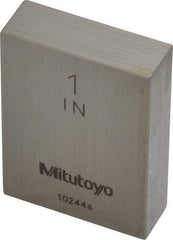 Mitutoyo - 1" Rectangular Steel Gage Block - Accuracy Grade AS-1, Includes Certificate of Inspection - Caliber Tooling