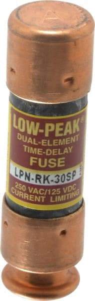 Cooper Bussmann - 125 VDC, 250 VAC, 30 Amp, Time Delay General Purpose Fuse - Fuse Holder Mount, 50.8mm OAL, 100 at DC, 300 at AC (RMS) kA Rating, 9/16" Diam - Caliber Tooling