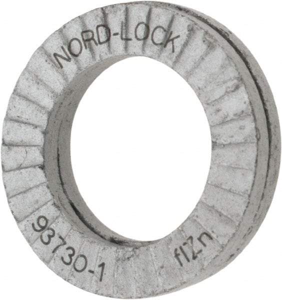 Nord-Lock - 5/16", 0.534" OD, Zinc Flake, Steel Wedge Lock Washer - Grade 2, 0.336 to 0.344" ID - Caliber Tooling