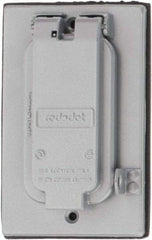 Thomas & Betts - Electrical Outlet Box Aluminum GFCI Receptacle Cover - Includes Gasket & Screw - Caliber Tooling