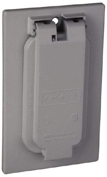 Thomas & Betts - Electrical Outlet Box Aluminum GFCI Receptacle Cover - Includes Gasket & Screw - Caliber Tooling