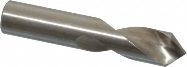 Interstate - 3/8" Body Diam, 90°, 2" OAL, High Speed Steel Spotting Drill - Caliber Tooling