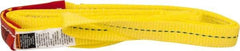 Lift-All - 6' Long x 1" Wide, 1,600 Lb Vertical Capacity, 1 Ply, Polyester Web Sling - 1,250 Lb Choker Capacity, Yellow, with Web Sling for Lifting - Caliber Tooling