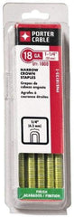 Porter-Cable - 1-1/4" Long x 1/4" Wide, 18 Gauge Narrow Crown Construction Staple - Grade 2 Steel, Galvanized Finish - Caliber Tooling