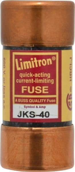 Cooper Bussmann - 600 VAC, 40 Amp, Fast-Acting General Purpose Fuse - Fuse Holder Mount, 2-3/8" OAL, 200 (RMS) kA Rating, 1-1/16" Diam - Caliber Tooling