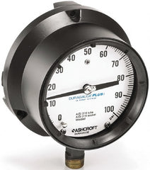 Ashcroft - 4-1/2" Dial, 1/2 Thread, 0-10,000 Scale Range, Pressure Gauge - Caliber Tooling