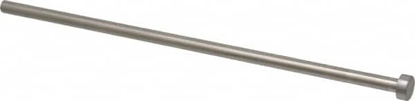 Gibraltar - 1/4" Pin Diam, 7/16" Head Diam x 3/16" Head Height, 8" OAL, Straight Ejector Pin - Steel, 7-13/16" Pin Length - Caliber Tooling