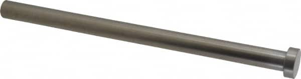 Gibraltar - 1/2" Pin Diam, 3/4" Head Diam x 1/4" Head Height, 8" OAL, Straight Ejector Pin - Steel, 7-3/4" Pin Length - Caliber Tooling