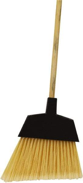 O-Cedar - 12" Wide, Beige PET Bristles, 48" Metal Handle, Angled Broom - Flagged - Caliber Tooling