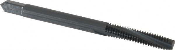 OSG - #8-32 UNC 3 Flute 2B Modified Bottoming Spiral Flute Tap - Powdered Metal, Oxide Finish, 2-1/8" OAL, Right Hand Flute, Right Hand Thread, H3, Series 313NI - Caliber Tooling