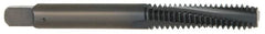 OSG - #10-32 UNF 3 Flute 2B Bottoming Spiral Flute Tap - Powdered Metal, Oxide Finish, 2-3/8" OAL, Right Hand Flute, Right Hand Thread, H3, Series 313NI - Caliber Tooling