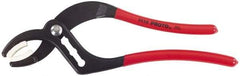 Proto - 9-1/2" OAL, 2-1/2" Max Capacity, 4 Position Tongue & Groove Pliers - Smooth Curved Jaws, Curved Head, Plastic Dipped Handles - Caliber Tooling