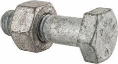 Value Collection - 5/8-11 Thread, 2-1/4" Length Under Head, Steel Hex Head Bolt - Hot Dipped Galvanized Coated, UNC Thread, ASTM A325 - Caliber Tooling