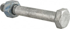 Value Collection - 5/8-11 Thread, 4-1/2" Length Under Head, Steel Hex Head Bolt - Hot Dipped Galvanized Coated, UNC Thread, ASTM A325 - Caliber Tooling