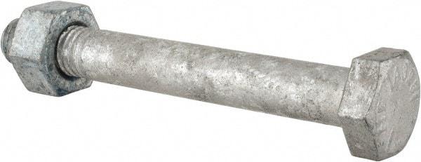 Value Collection - 5/8-11 Thread, 5" Length Under Head, Steel Hex Head Bolt - Hot Dipped Galvanized Coated, UNC Thread, ASTM A325 - Caliber Tooling