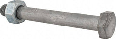 Value Collection - 5/8-11 Thread, 5-1/2" Length Under Head, Steel Hex Head Bolt - Hot Dipped Galvanized Coated, UNC Thread, ASTM A325 - Caliber Tooling