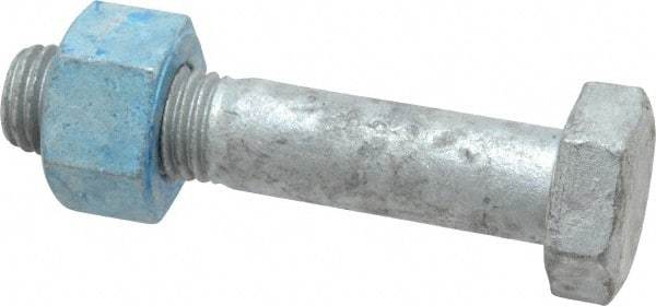 Value Collection - 3/4-10 Thread, 3-3/4" Length Under Head, Steel Hex Head Bolt - Hot Dipped Galvanized Coated, UNC Thread, ASTM A325 - Caliber Tooling