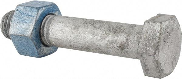 Value Collection - 3/4-10 Thread, 4" Length Under Head, Steel Hex Head Bolt - Hot Dipped Galvanized Coated, UNC Thread, ASTM A325 - Caliber Tooling