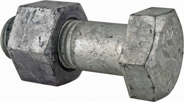 Value Collection - 1-1/4 - 7 Thread, 3-3/4" Length Under Head, Steel Hex Head Bolt - Hot Dipped Galvanized Coated, UNC Thread, ASTM A325 - Caliber Tooling