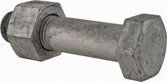 Value Collection - 1-1/4 - 7 Thread, 5" Length Under Head, Steel Hex Head Bolt - Hot Dipped Galvanized Coated, UNC Thread, ASTM A325 - Caliber Tooling