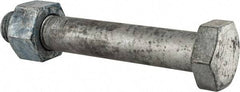 Value Collection - 1-1/4 - 7 Thread, 8" Length Under Head, Steel Hex Head Bolt - Hot Dipped Galvanized Coated, UNC Thread, ASTM A325 - Caliber Tooling