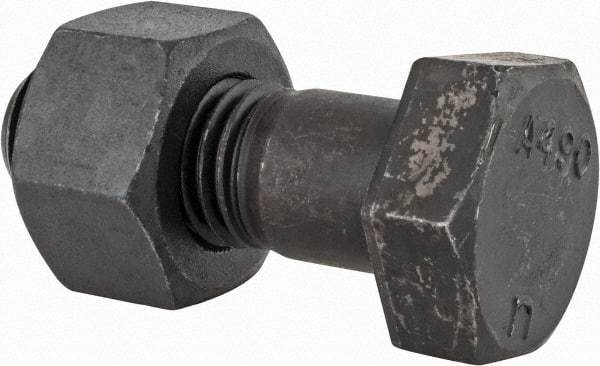 Value Collection - 7/8-9 Thread, 2-1/2" Length Under Head, Steel Hex Head Bolt - Uncoated, UNC Thread, ASTM A490 - Caliber Tooling