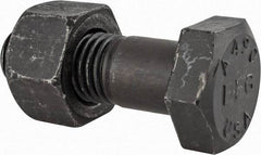 Value Collection - 1-8 Thread, 3" Length Under Head, Steel Hex Head Bolt - Uncoated, UNC Thread, ASTM A490 - Caliber Tooling