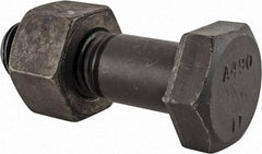 Value Collection - 1-1/8 - 7 Thread, 3-3/4" Length Under Head, Steel Hex Head Bolt - Uncoated, UNC Thread, ASTM A490 - Caliber Tooling