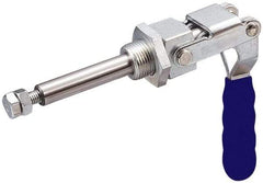Gibraltar - 699.16 Lb Load Capacity, Mounting Plate Base, Stainless Steel, Standard Straight Line Action Clamp - 0.62" Plunger Diam, Straight Handle - Caliber Tooling