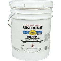 Rust-Oleum - 5 Gal White Flat Finish Industrial Enamel Paint - 210 to 260 Sq Ft per Gal, Interior/Exterior - Caliber Tooling