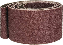 Tru-Maxx - 3" Wide x 132" OAL, 36 Grit, Aluminum Oxide Abrasive Belt - Aluminum Oxide, Very Coarse, Coated, X Weighted Cloth Backing - Caliber Tooling