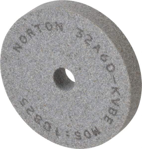 Norton - 60 Grit Aluminum Oxide Type 1 Internal Grinding Wheel - 3" Diam x 1/2" Hole x 1/2" Thick, 10,825 Max RPM, Type 1 Medium Grade, K Hardness, Vitrified Bond, One-Side Recess - Caliber Tooling