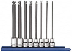 GearWrench - 8 Piece 3/8" Drive Metric Ball Hex Bit Socket Set - 3 to 10mm Hex - Caliber Tooling