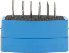 M.A. Ford - 6 Piece, 1/8" Shank Burr Set - Tungsten Carbide, Multiple Head Shape - Caliber Tooling