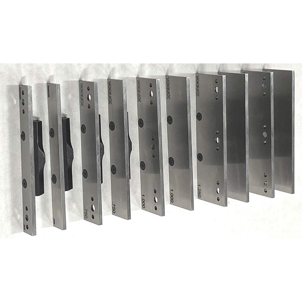 TE-CO - Vise Accessories; Product Type: Parallel Set ; Product Compatibility: 8" Vises ; Number of Pieces: 6 ; Material: Steel ; Jaw Width (Inch): 8 ; Product Length (Inch): 0.118 - Exact Industrial Supply