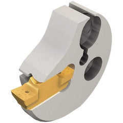 Iscar - Left Hand Cut Indexable Grooving Cartridge - GEMI, GEPI, GEPI-MT, GEPI-WT Insert Style - Caliber Tooling