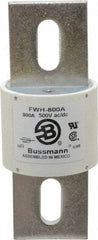 Cooper Bussmann - 500 VAC/VDC, 800 Amp, Fast-Acting Semiconductor/High Speed Fuse - Bolt-on Mount, 6-15/32" OAL, 200 (RMS Symmetrical), 50 at DC kA Rating, 2-1/2" Diam - Caliber Tooling