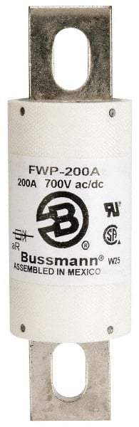 Cooper Bussmann - 700 VAC/VDC, 200 Amp, Fast-Acting Semiconductor/High Speed Fuse - Stud Mount Mount, 5-3/32" OAL, 200 (RMS), 50 at DC kA Rating, 1-1/2" Diam - Caliber Tooling