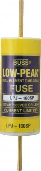 Cooper Bussmann - 300 VDC, 600 VAC, 100 Amp, Time Delay General Purpose Fuse - Bolt-on Mount, 4-5/8" OAL, 100 at DC, 300 at AC (RMS) kA Rating, 1-1/8" Diam - Caliber Tooling