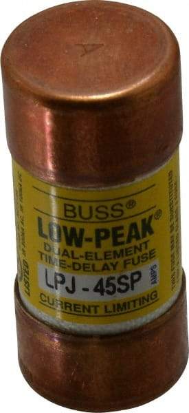 Cooper Bussmann - 300 VDC, 600 VAC, 45 Amp, Time Delay General Purpose Fuse - Fuse Holder Mount, 2-3/8" OAL, 100 at DC, 300 at AC (RMS) kA Rating, 1-1/16" Diam - Caliber Tooling