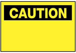 NMC - "Caution", 14" Long x 20" Wide, Aluminum Safety Sign - Rectangle, 0.04" Thick, Use for Accident Prevention - Caliber Tooling