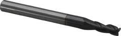 ProMax - 5/32", 3 Flute, Single End, Solid Carbide, 0.01" Corner Radius End Mill - 2" OAL, 35° Helix, Right Hand Flute, 3/8" LOC, Right Hand Cut - Caliber Tooling