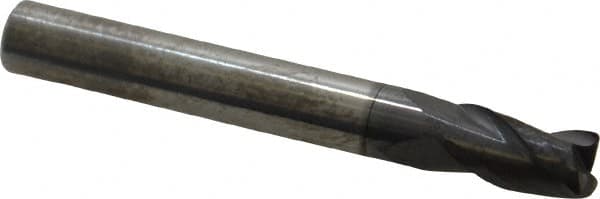 ProMax - 1/4", 3 Flute, Single End, Solid Carbide, 0.02" Corner Radius End Mill - 2" OAL, 35° Helix, Right Hand Flute, 3/8" LOC, Right Hand Cut - Caliber Tooling