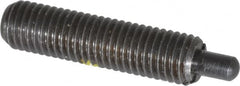 Gibraltar - 1/4-28, 1" Thread Length, 3/16" Plunger Projection, Steel Threaded Spring Plunger - 0.118" Max Plunger Diam, 1" Plunger Length, 1 Lb Init End Force, 4 Lb Final End Force - Caliber Tooling