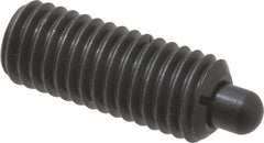 Gibraltar - 1/2-13, 1-1/4" Thread Length, 1/4" Plunger Projection, Steel Threaded Spring Plunger - 1/4" Max Plunger Diam, 1-1/4" Plunger Length, 6.6 Lb Init End Force, 17.4 Lb Final End Force - Caliber Tooling