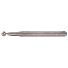 SD-6 Standard Cut Solid Carbide Bur-Ball Shape - Exact Industrial Supply